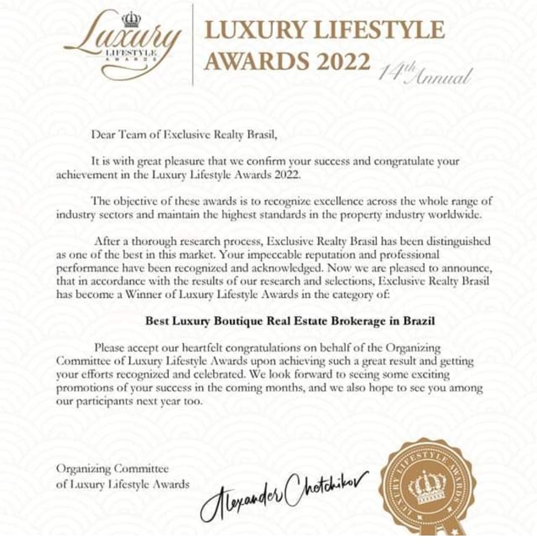 BEST BOUTIQUE REAL ESTATE AGENT IN BRAZIL