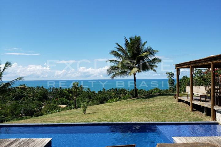 Casa de primeira linha com vista para o mar e 4 suítes no Vale do Segredo