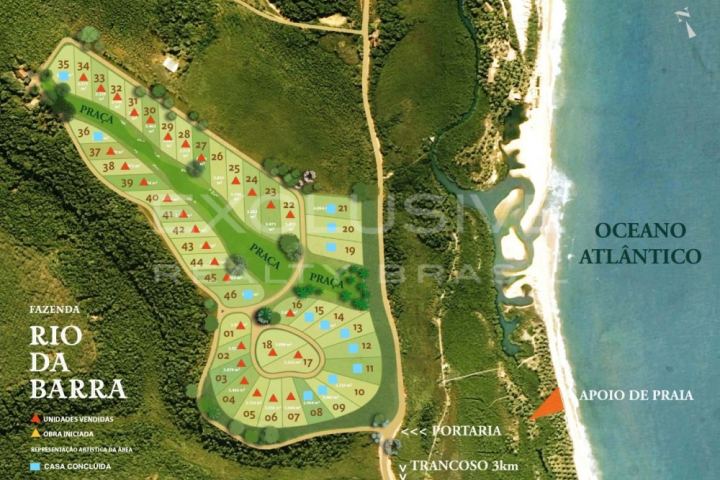 Terreno com vista para o mar no condomínio Fazenda Rio da Barra